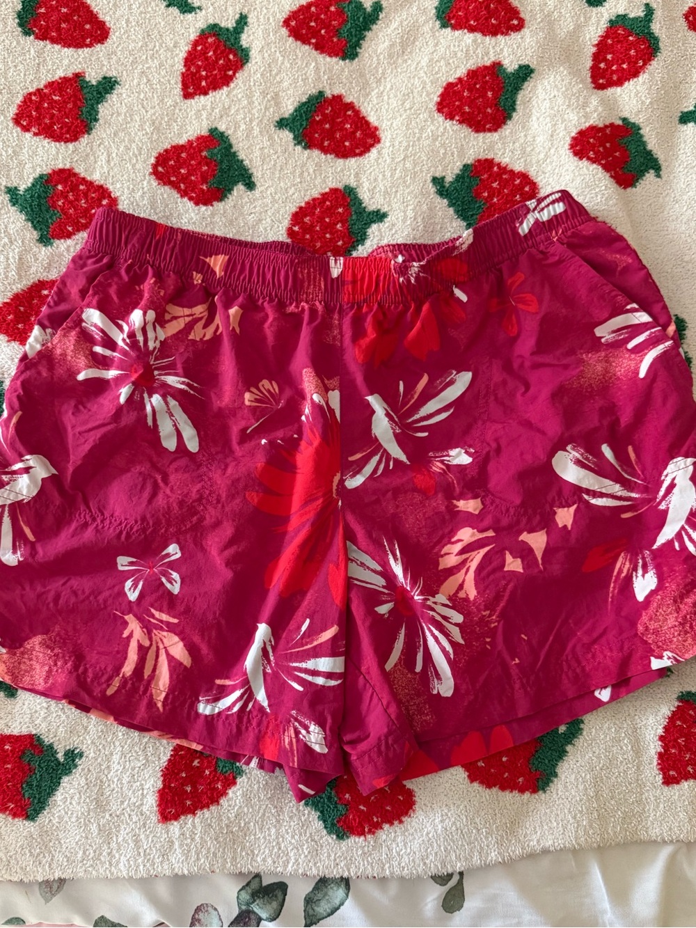 Columbia- Bright Pink Floral Beach Shorts